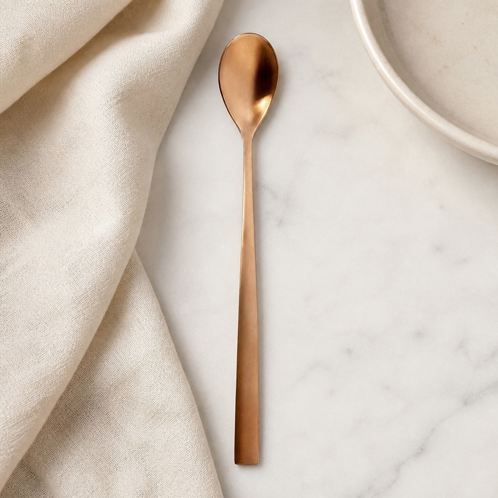 Commercial Copper Soda Spoons 12 Pack for Dining Presentation