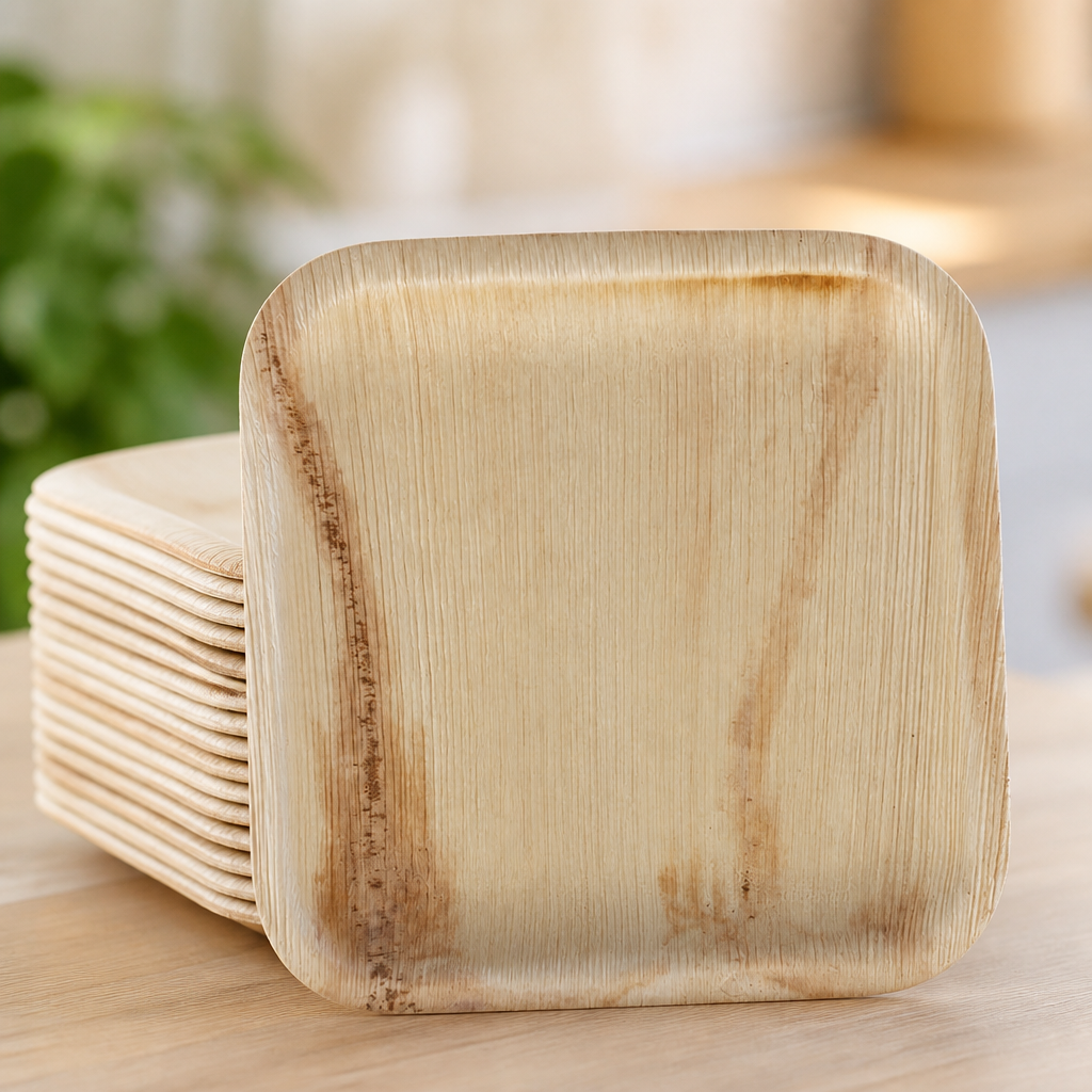 Commercial Compostable Palm Leaf Plates 200mm 100 Pack