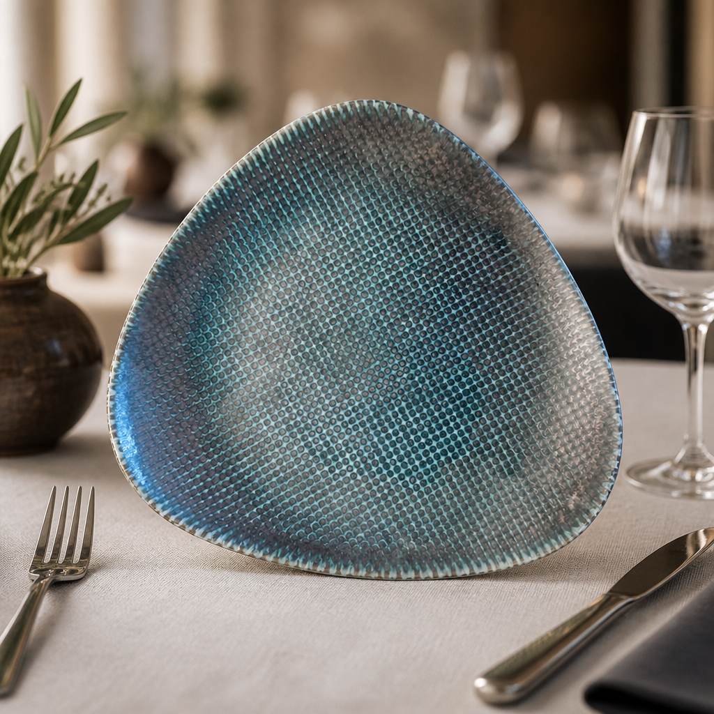 Commercial Microwave Safe Blue Plates 254mm 12 Pack