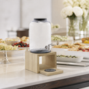 3.8L Commercial Beverage Dispenser with Oak Base and Glass Container