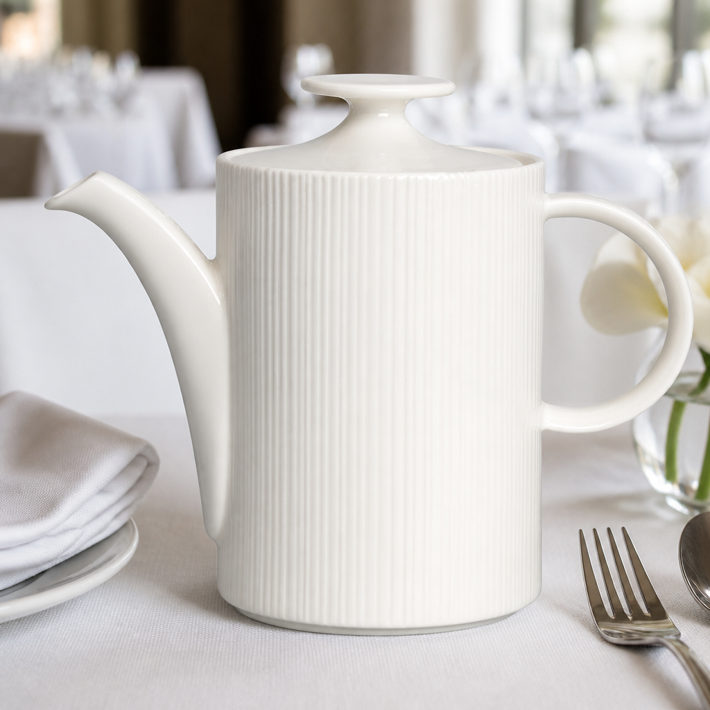 Set of 6 Commercial Lidded Beverage Pots 600ml