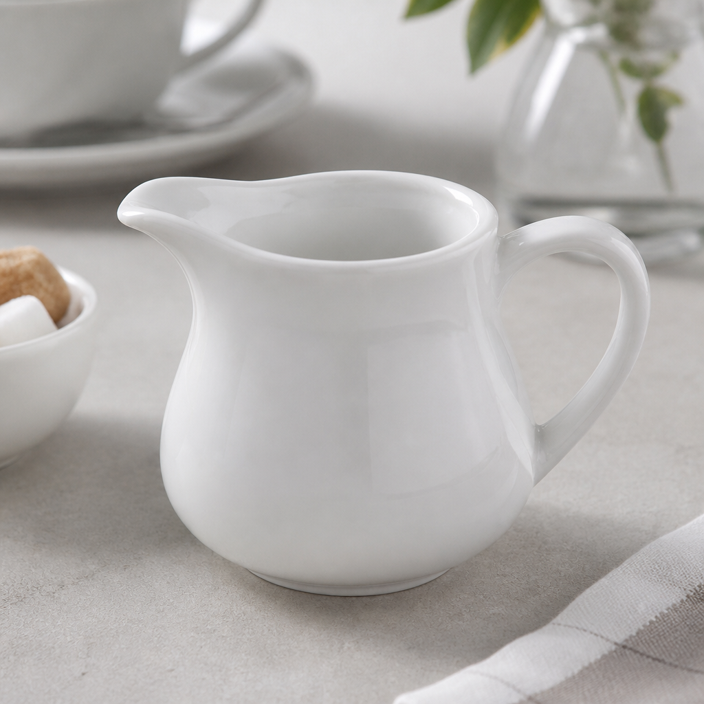 Commercial Milk Jugs 170ml Pack of 4 Porcelain Catering Supplies