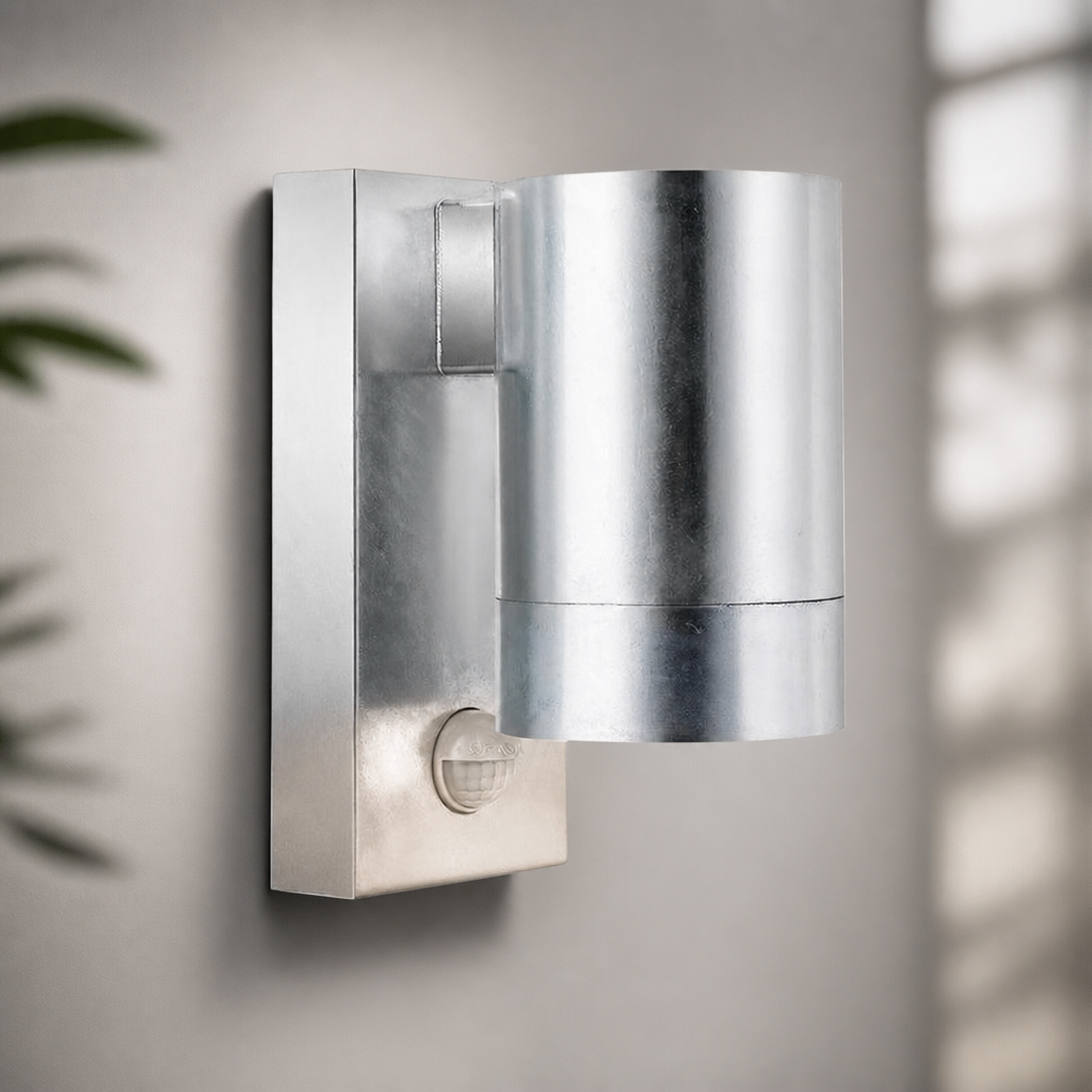 Galvanised Commercial Outdoor Wall Light 163mm Height