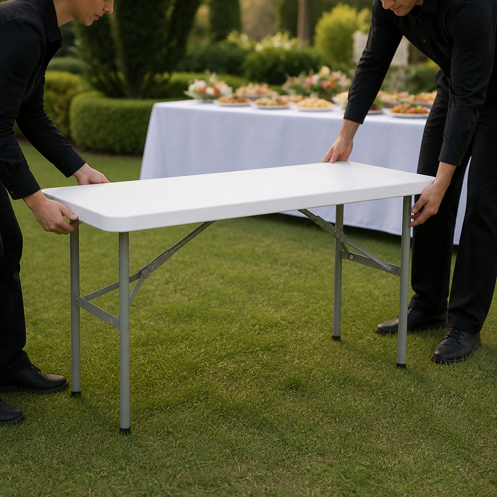 4ft lightweight commercial folding table for outdoor use