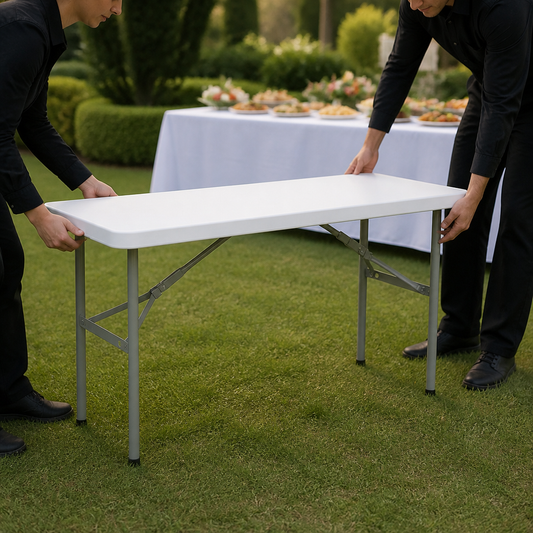 4ft Commercial Folding Table Lightweight Outdoor Use