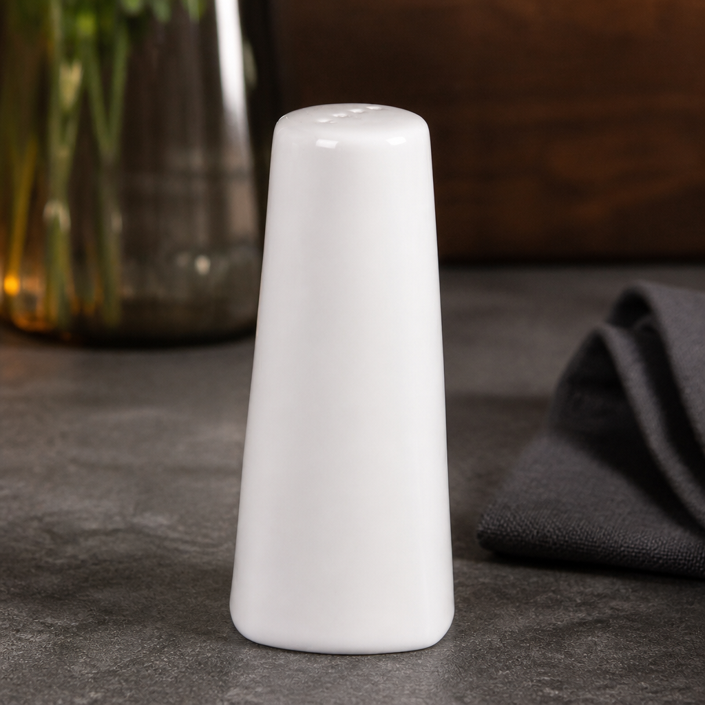 Commercial 100mm Porcelain Pepper Shakers 6 Pack