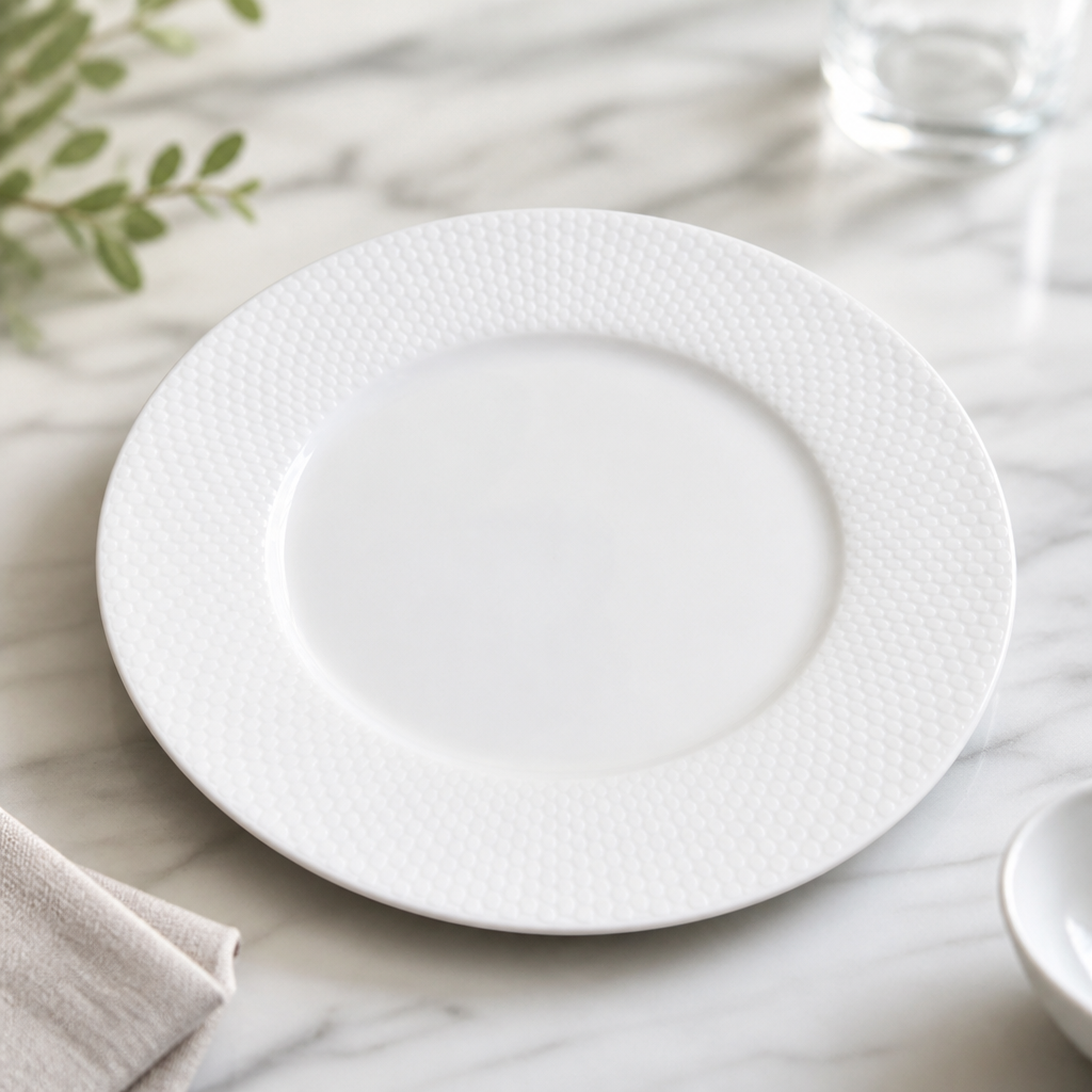 Commercial Bone China Plates 220mm Stackable 12 Pack
