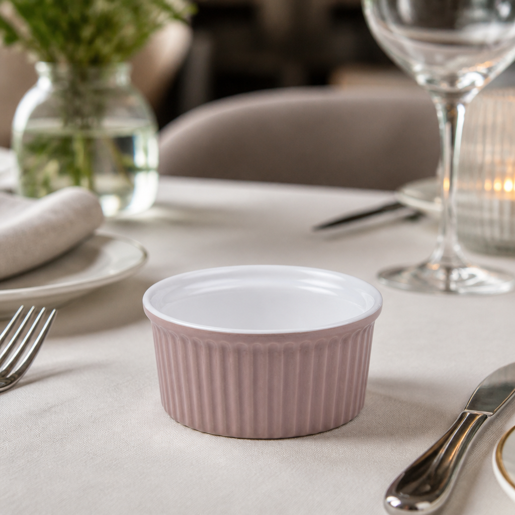 Commercial Pastel Grey Ramekins 90mm 145ml Souffle Dishes