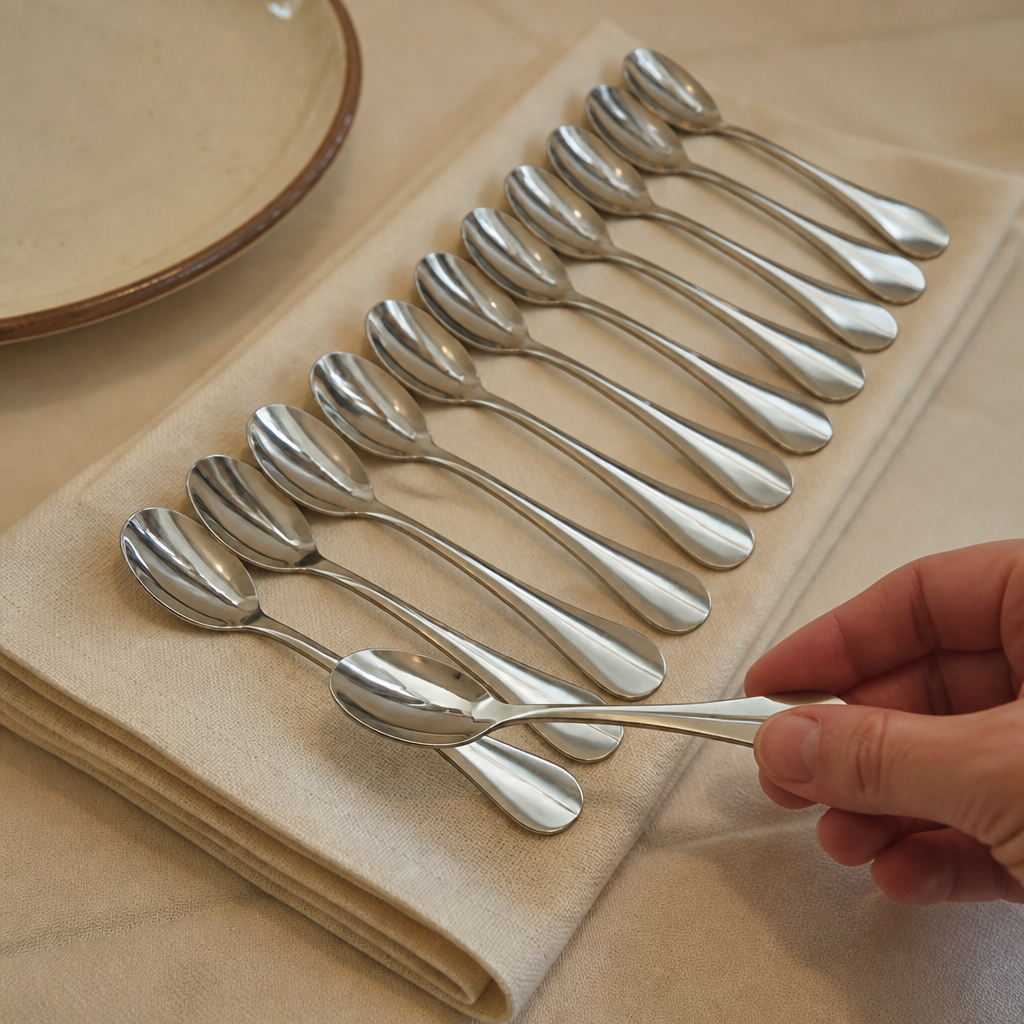 Commercial Dessert Spoons 180mm High Polish Finish 12 Pack