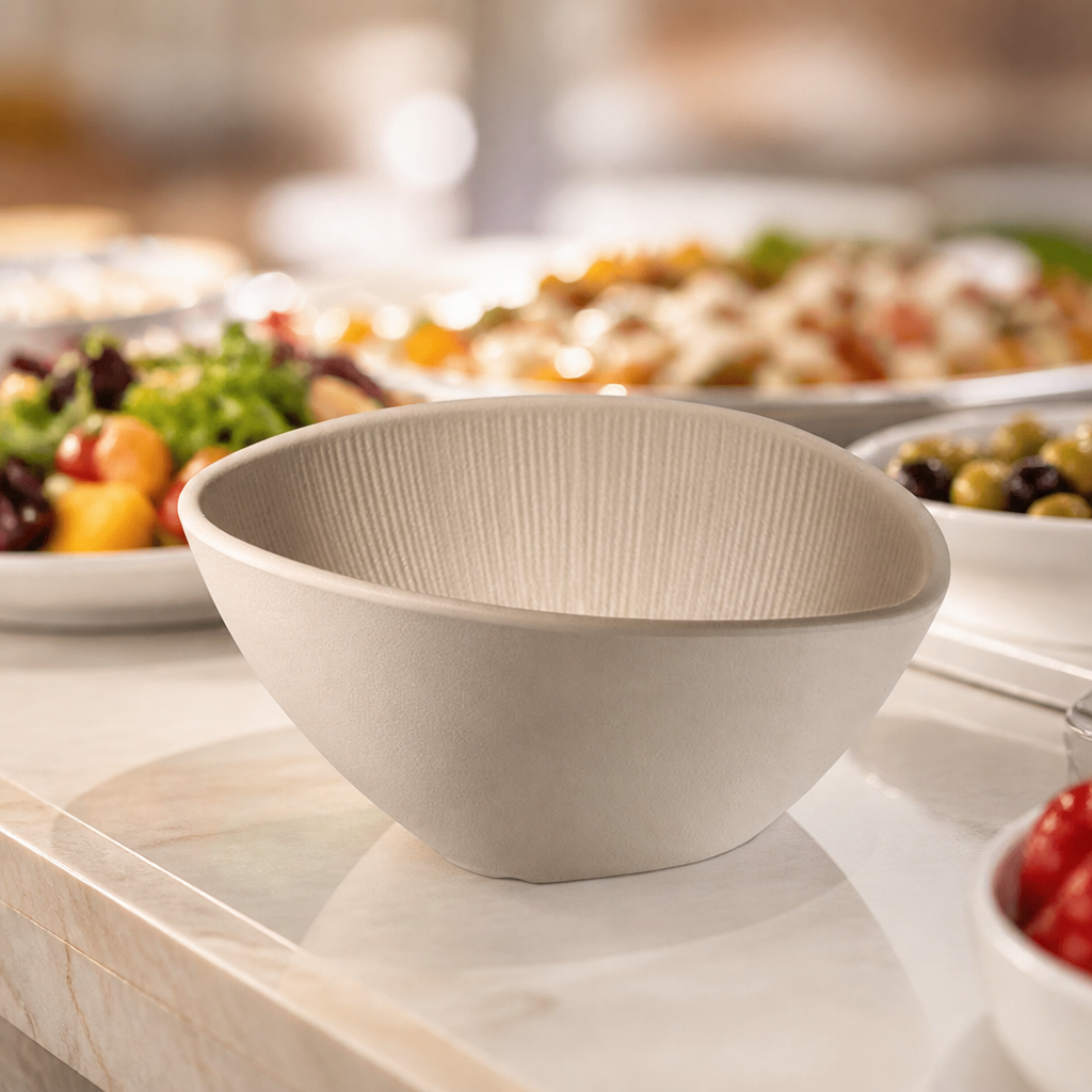 Commercial Serving Bowl 500ml 190x165mm Melamine Durable