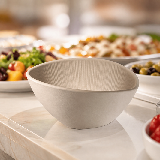 Commercial Serving Bowl 500ml 190x165mm Melamine Durable