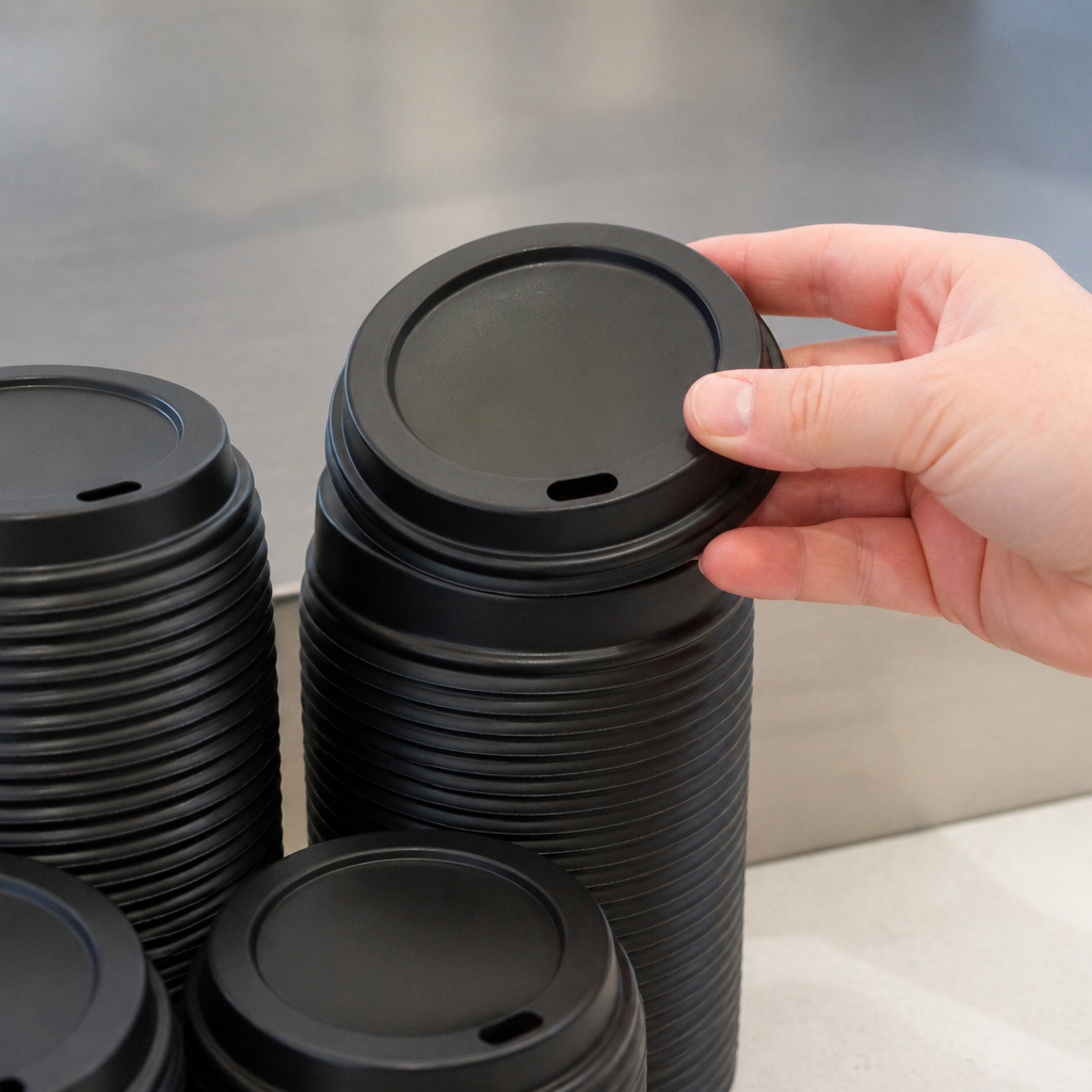 Recyclable Coffee Cup Lids 340ml 455ml Disposable 1000 Pack