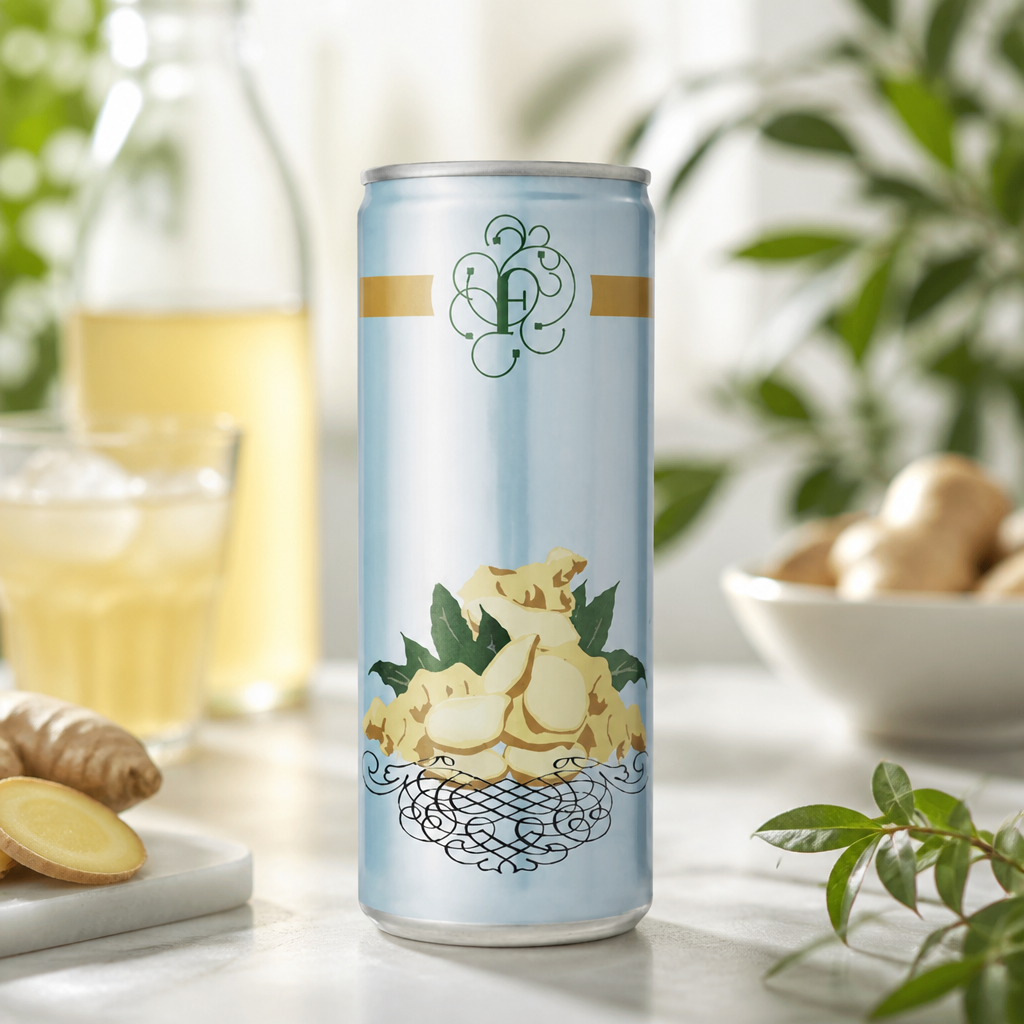 Commercial Ginger Beer Soft Drink 250ml Can 12 Pack