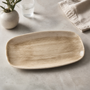 Commercial Rectangular Plates 298mm Taupe 12 Pack Stonecast