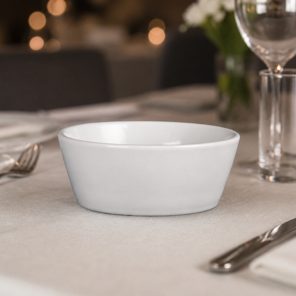 Commercial sloping edge dipping bowls 120mm - 12 pack