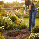 Premium Solid Socket Garden Digging Fork - Heavy Duty Tool for Efficient Soil Cultivation and Gardening Tasks