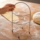 Three Tier Commercial Cake Stand 240mm Stainless Steel Silver