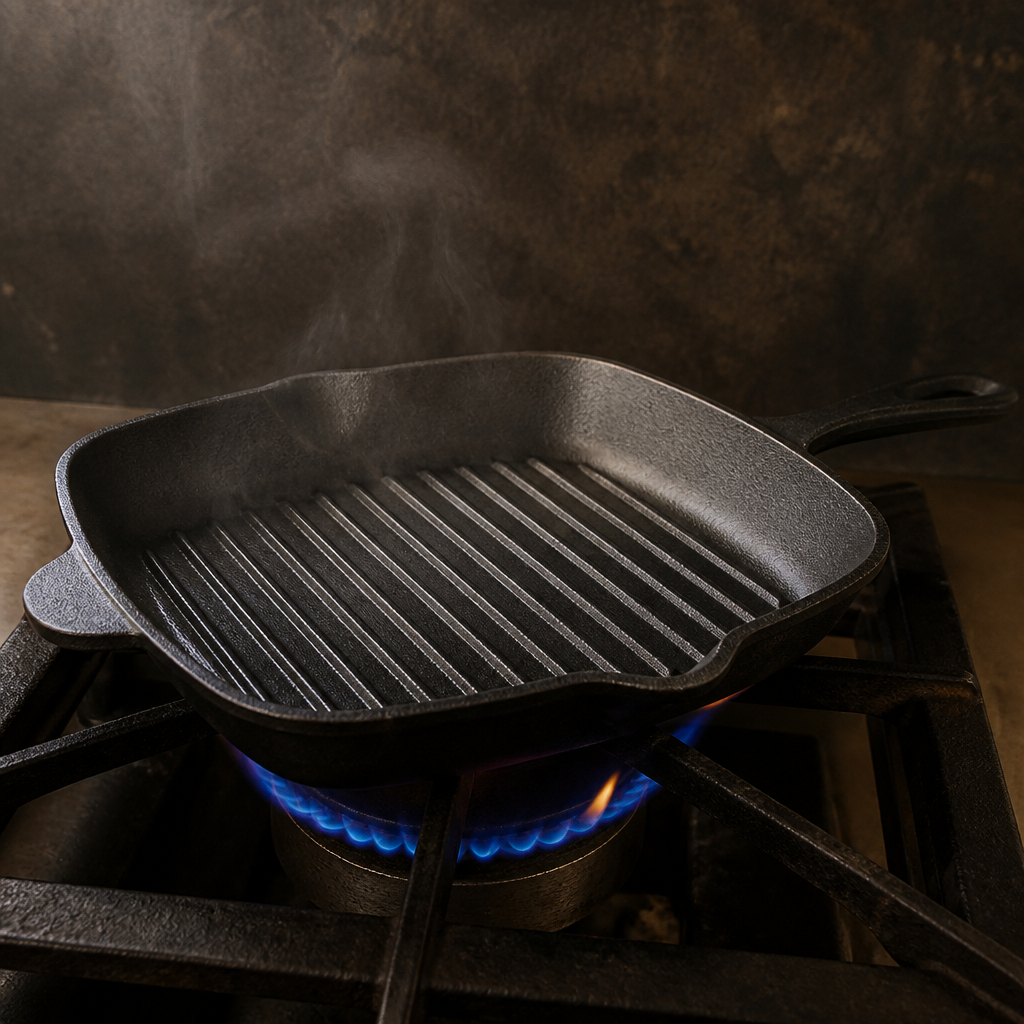 27cm Commercial Cast Iron Griddle Pan Sizzler Plate