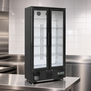Commercial Upright Back Bar Cooler 490Ltr with Hinged Doors