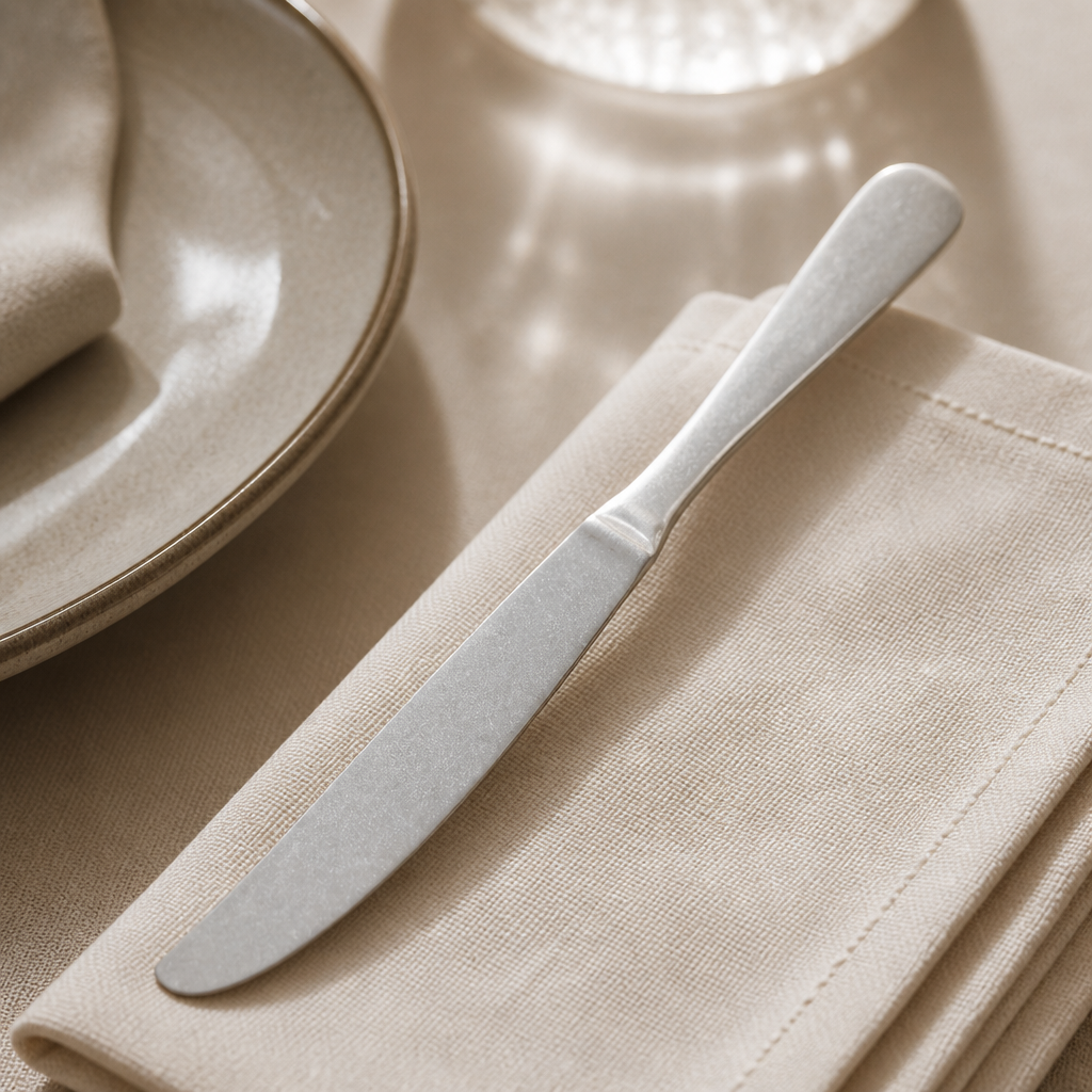 Commercial Table Knives Stonewashed 12 Pack 241mm Silver