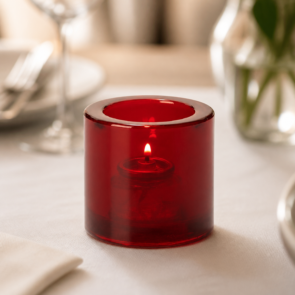 Commercial Thick Round Tealight Candle Holders 70mm 6 Pack