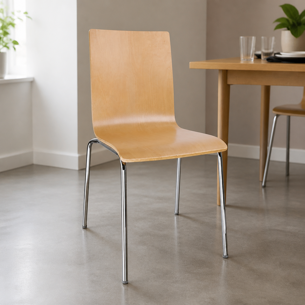 Commercial Seating Sidechair Beech Pack of Four