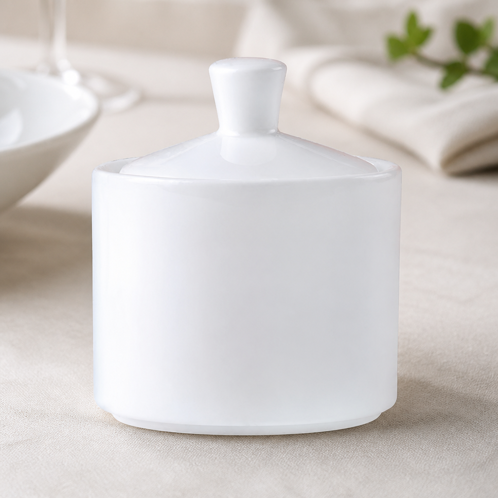 Commercial Sugar Bowls 6 Pack Alumina Vitrified Ceramic