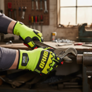 Premium High-Visibility Knit Utility Gloves with TPR Impact Protection and Enhanced Grip