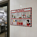 Fire Safety Poster 590x420mm Durable Laminated Design