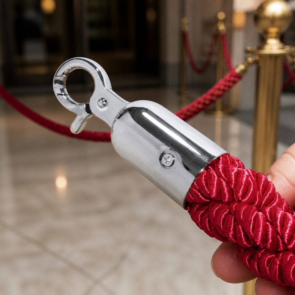 Commercial Red Twist Barrier Rope 2.5m for queue management