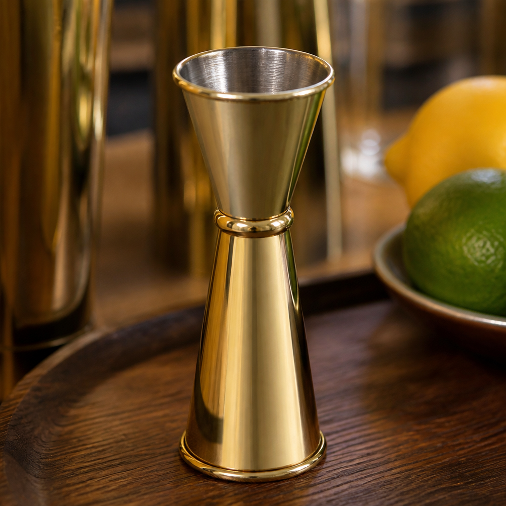 Gold Plated Commercial Jigger 25ml 35ml 50ml Stainless Steel