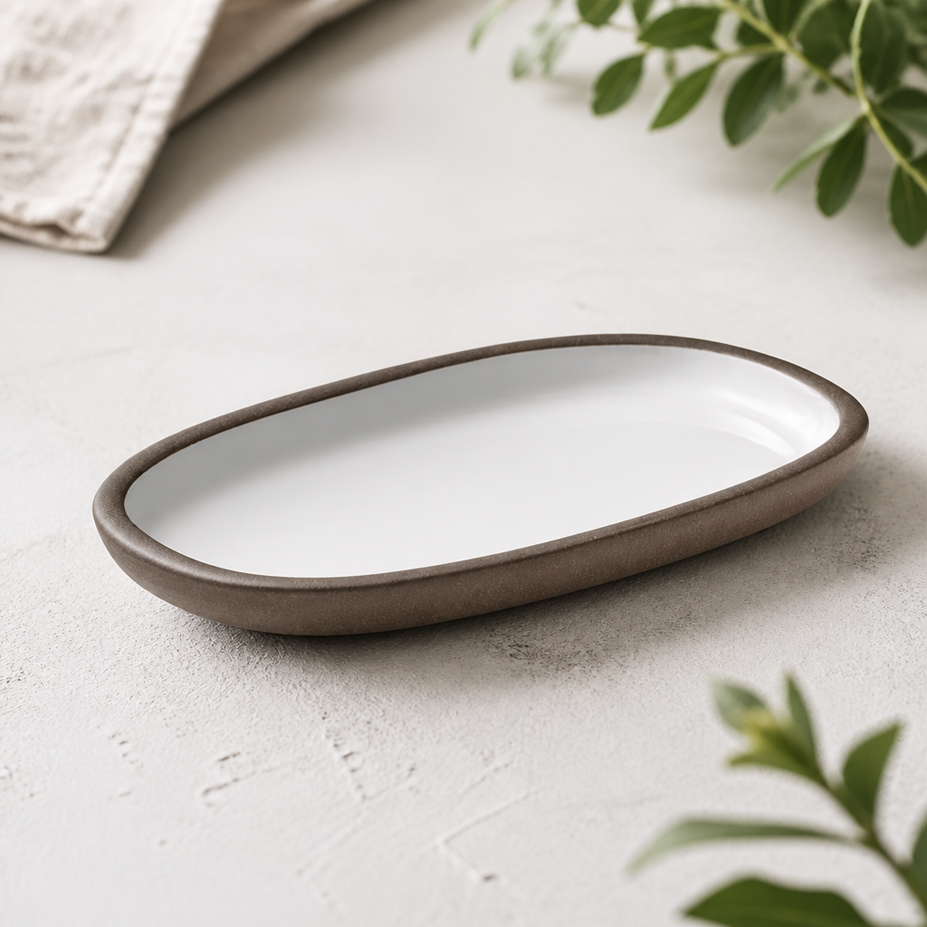 Commercial Oval Plates 190x110mm Stoneware 6 Pack