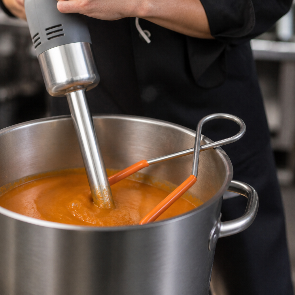 Commercial Stick Blender Holder for ergonomic use