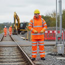 Professional High Visibility Rail Track Jacket - Waterproof, Breathable, and Lightweight with Detachable Hood