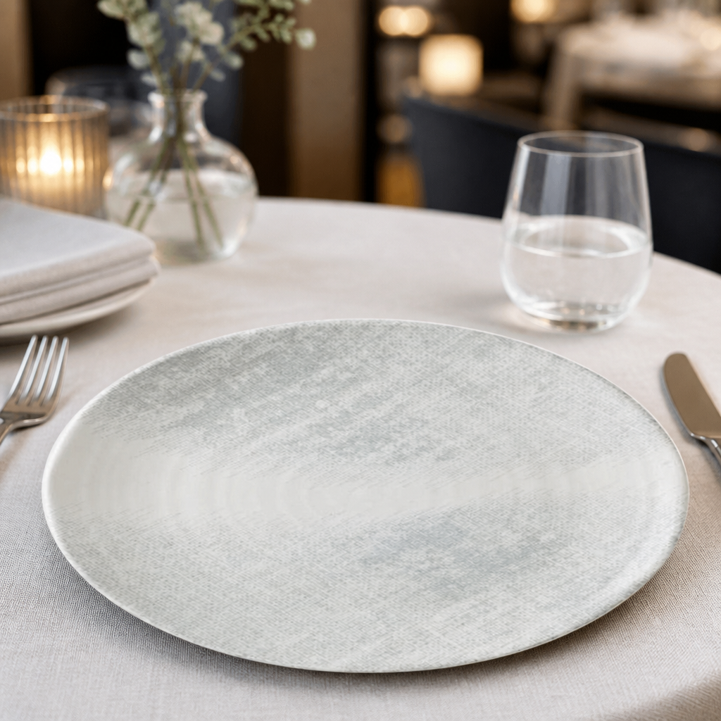 Commercial Jute Coupe Plates 275mm Grey 12 Pack
