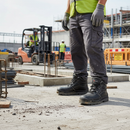 Premium Heavy Duty Black Leather Safety Boot S3 with SRC Slip Resistance and Durable Construction for Industrial Use