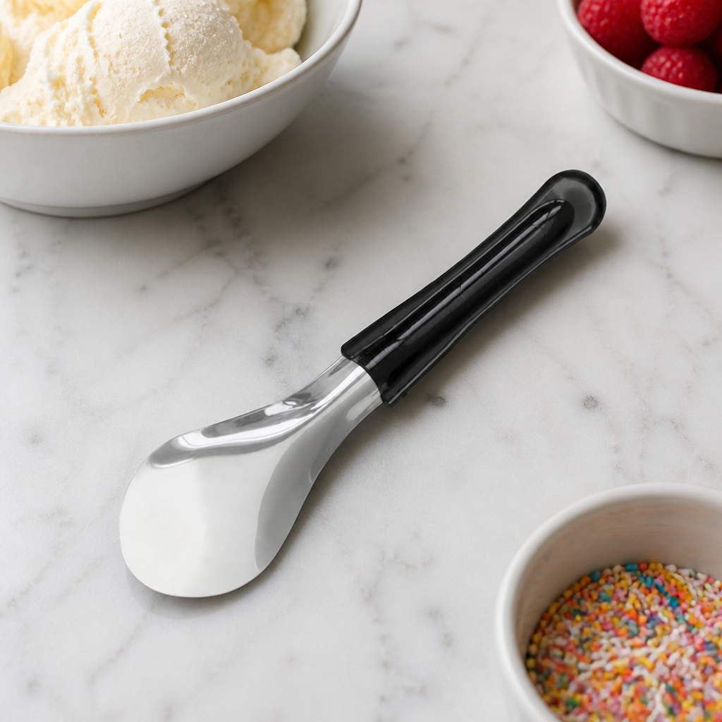 26cm stainless steel black commercial ice cream spatula