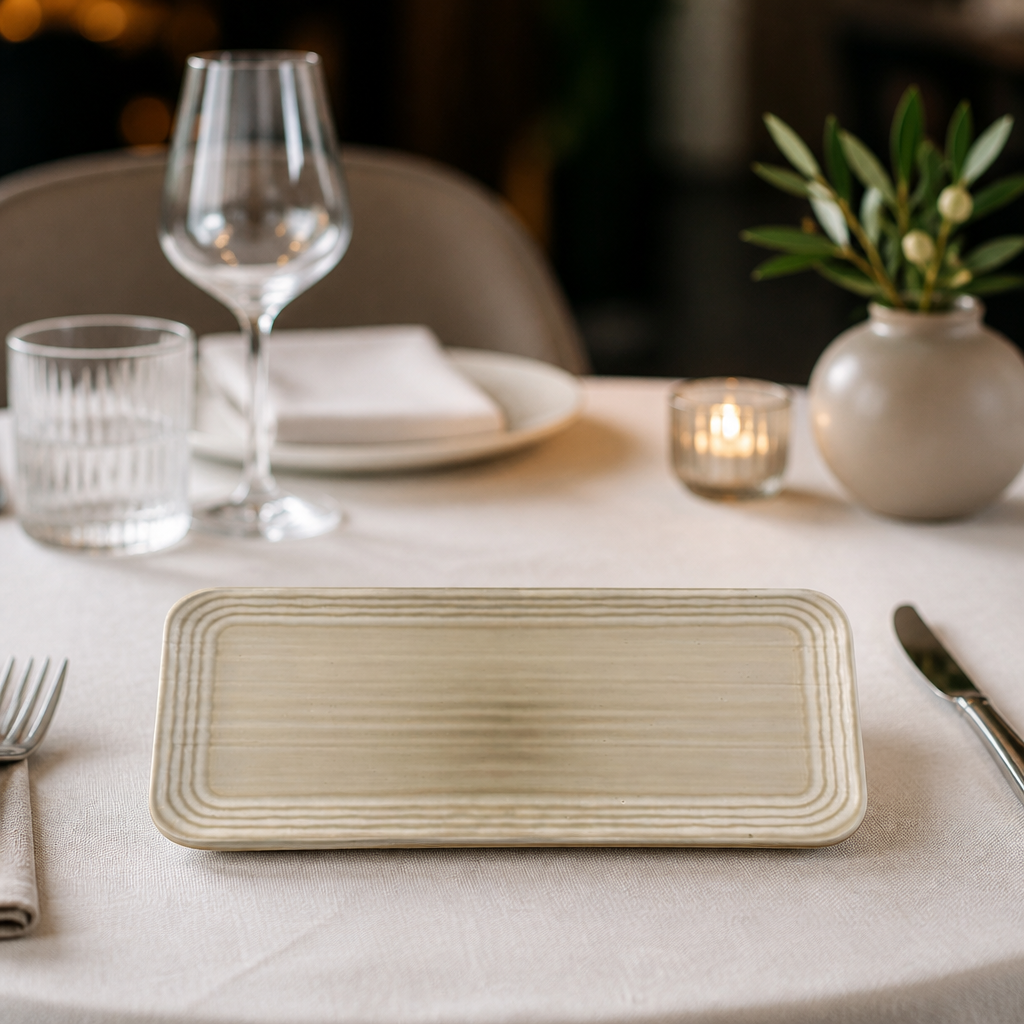 Commercial Coupe Rectangular Platter 338x155mm - 6 Pack