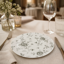 Vintage Prints Grey Rose Plates 210mm for Commercial Dining