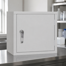 Commercial Lockable COSHH Cabinet Single Door 3Ltr Grey