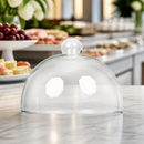 210mm Glass Cloche for Food Display and Infusion Use