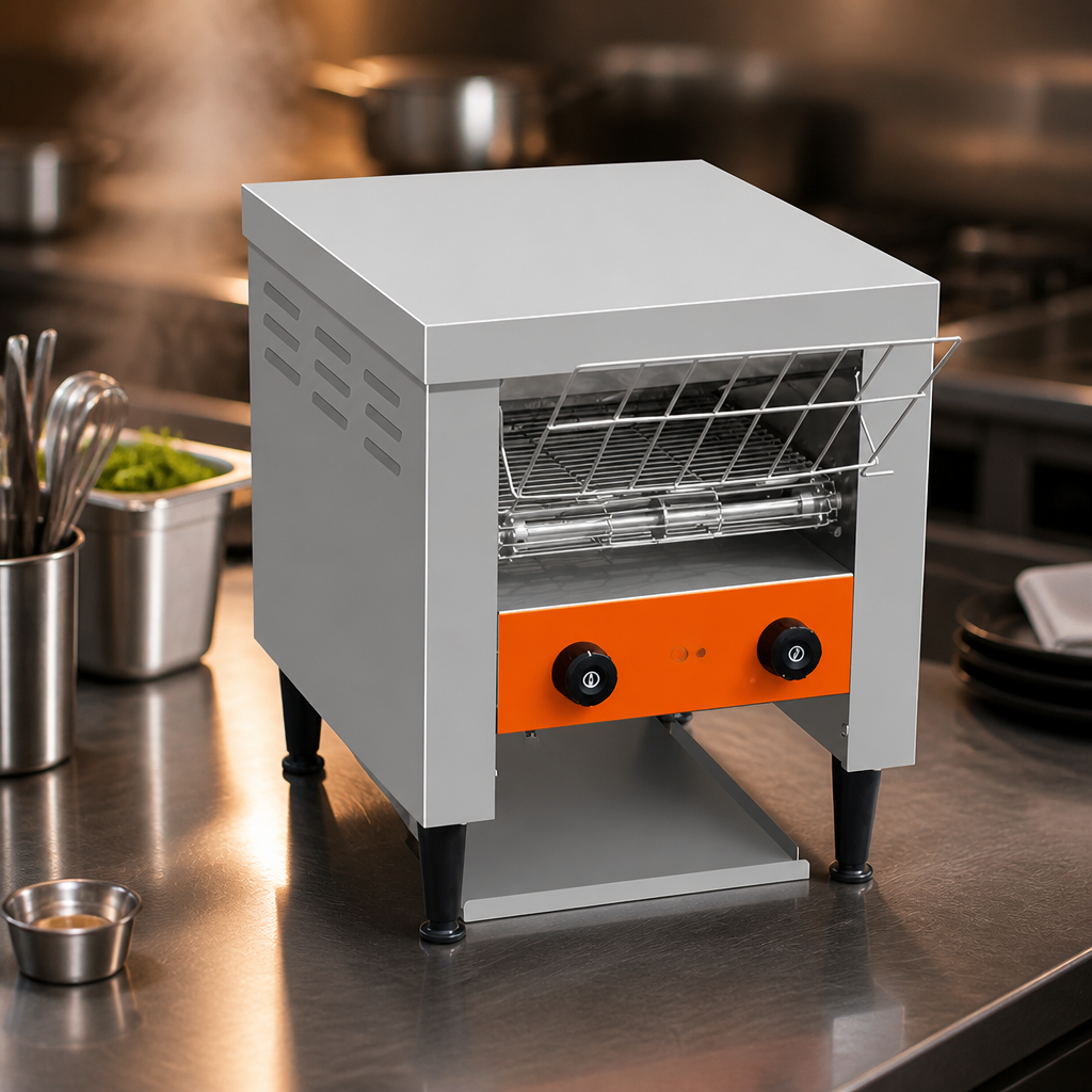 Commercial Double Slice Conveyor Toaster 38cm x 75cm x 37cm