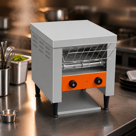 Commercial Double Slice Conveyor Toaster 38cm x 75cm x 37cm
