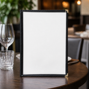 A4 Commercial Menu Cover for Four Sheets - Black Color