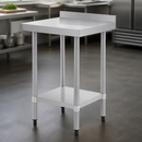 600mm Commercial Stainless Steel Prep Table with Undershelf
