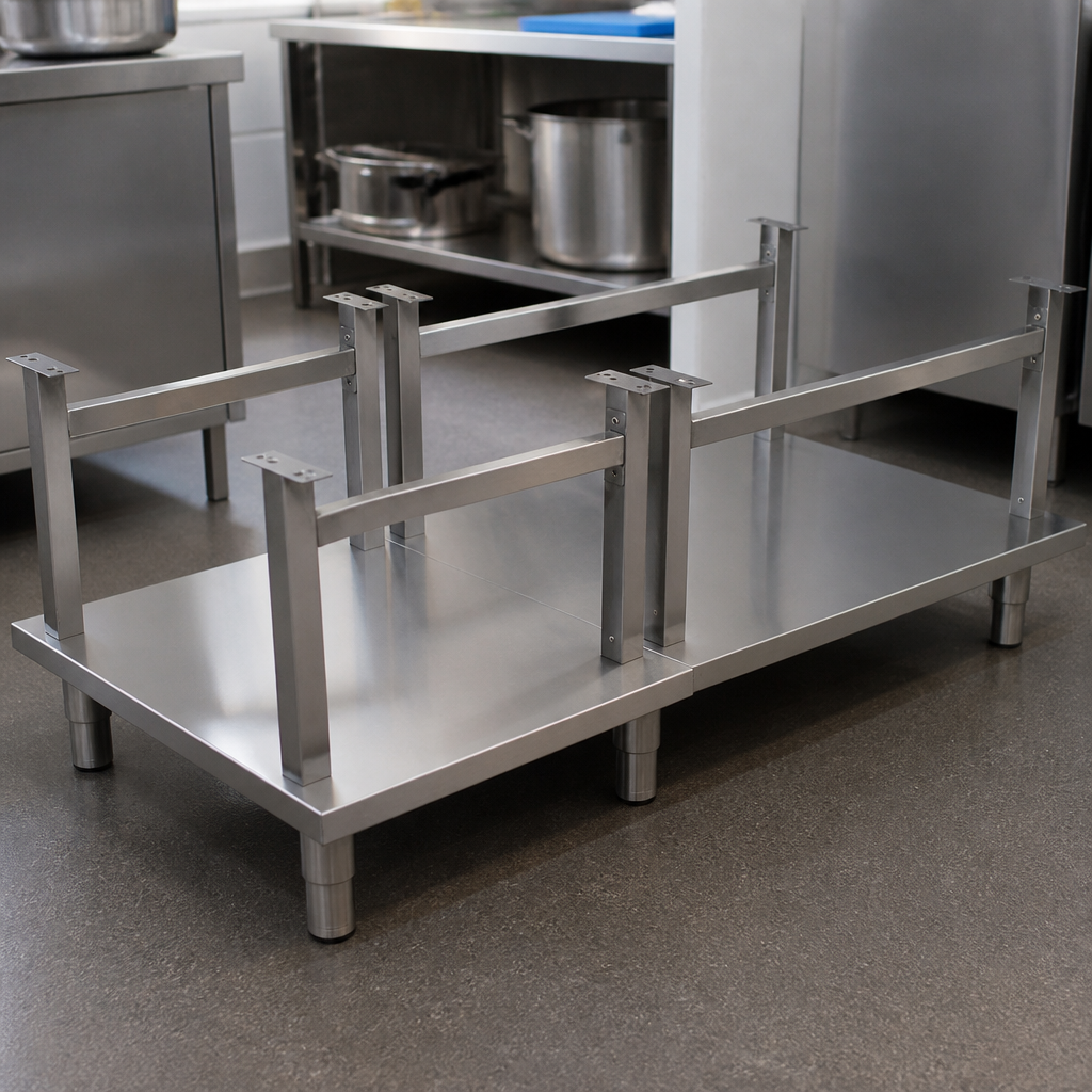 Commercial stainless steel stand for 1500mm countertop models