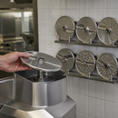Commercial Vegetable Prep Cutting Tool Set with Wall Rack