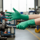 Premium Powder-Free Nitrile Disposable Gloves with Extended Cuff for Chemical Splash Protection - Box of 100