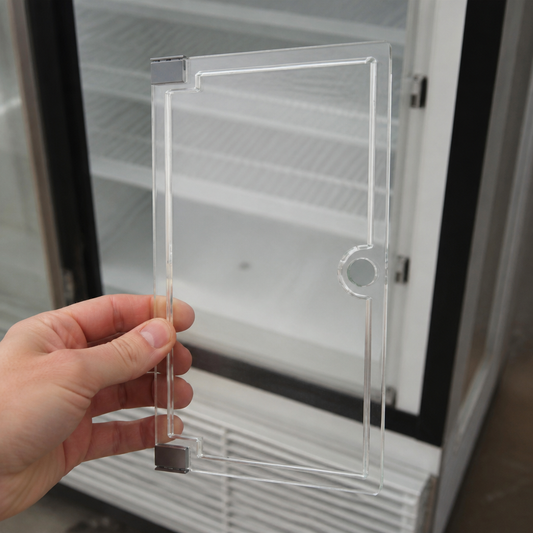 Dual Glazed Door for Commercial Multi-Zone Merchandiser 856mm
