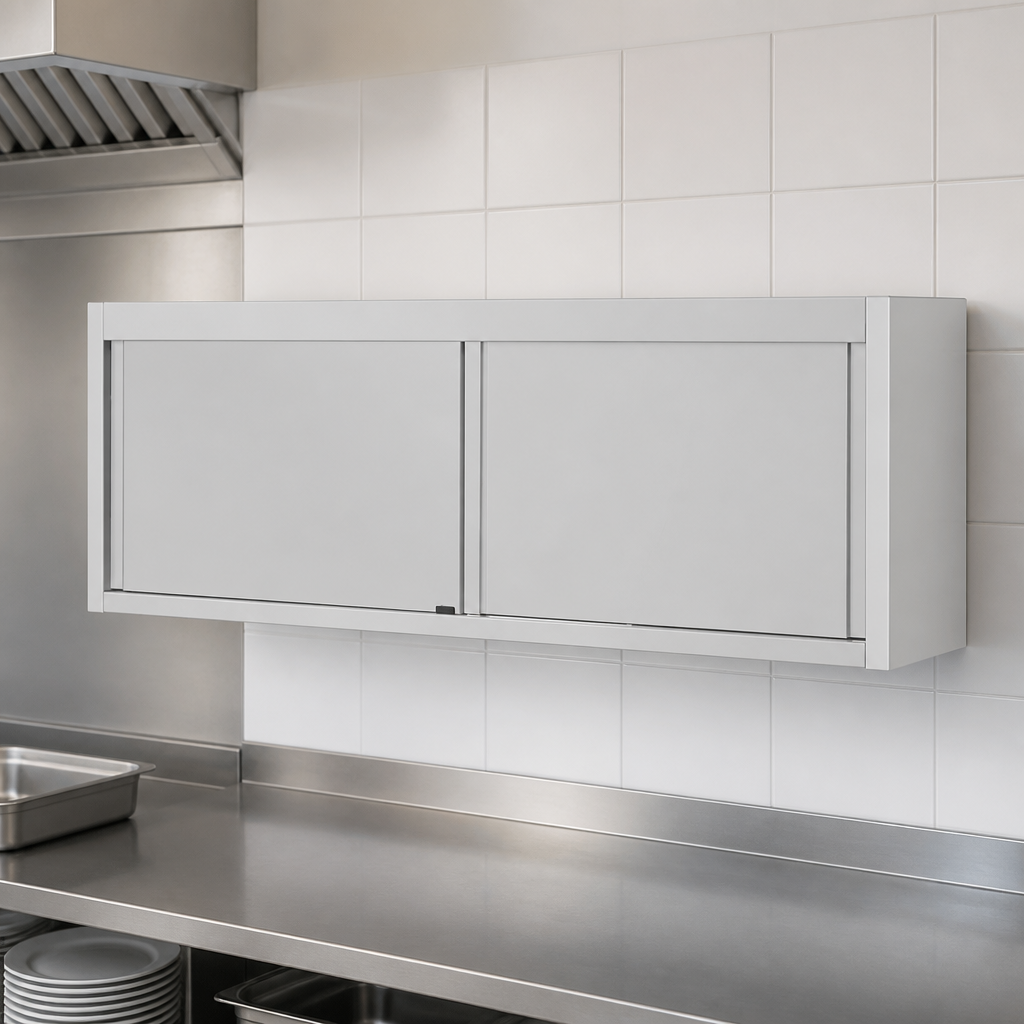 Commercial Stainless Steel Wall Cupboard 650x1800mm